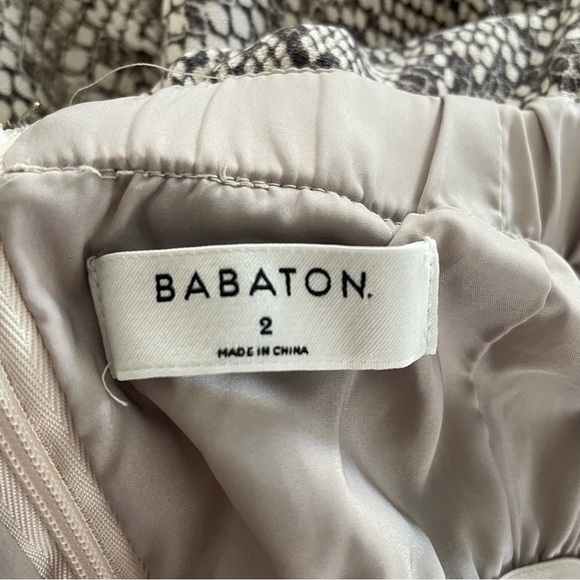 Babaton Altamiro Strapless Wide Leg Jumpsuit Romper Animal Print Snake Print - Picture 7 of 9